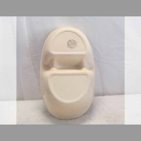 Vintage 11" Vernon Kilns Vernon Ware Barkwood Oval Divided Vegetable Bowl - Picture 6 of 7